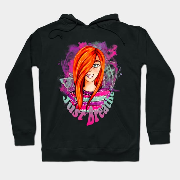 Just Breathe Hoodie by Not Meow Designs 